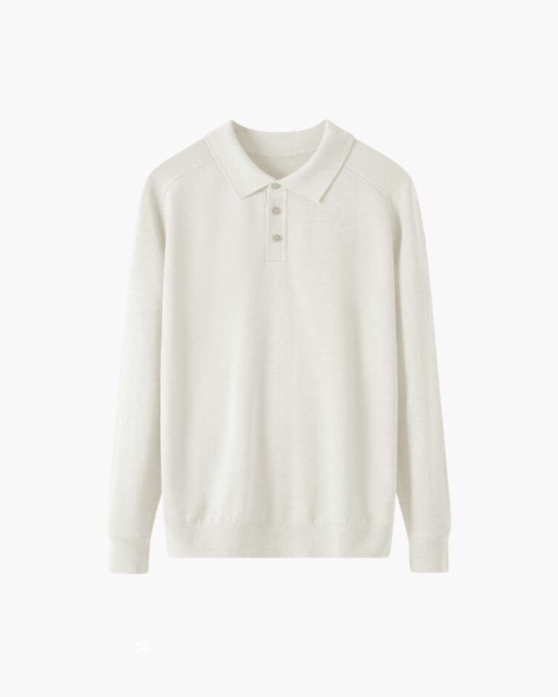 Damski sweter polo z kołnierzykiem i długimi rękawami