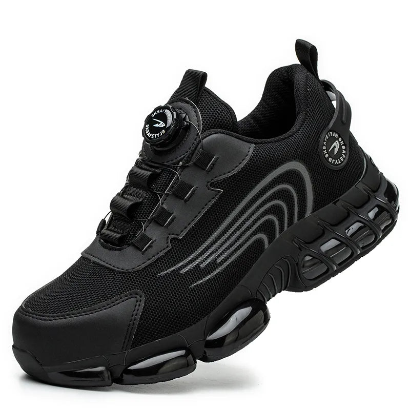 Męskie sportowe buty robocze z pokrętłem i profilowaną podeszwą