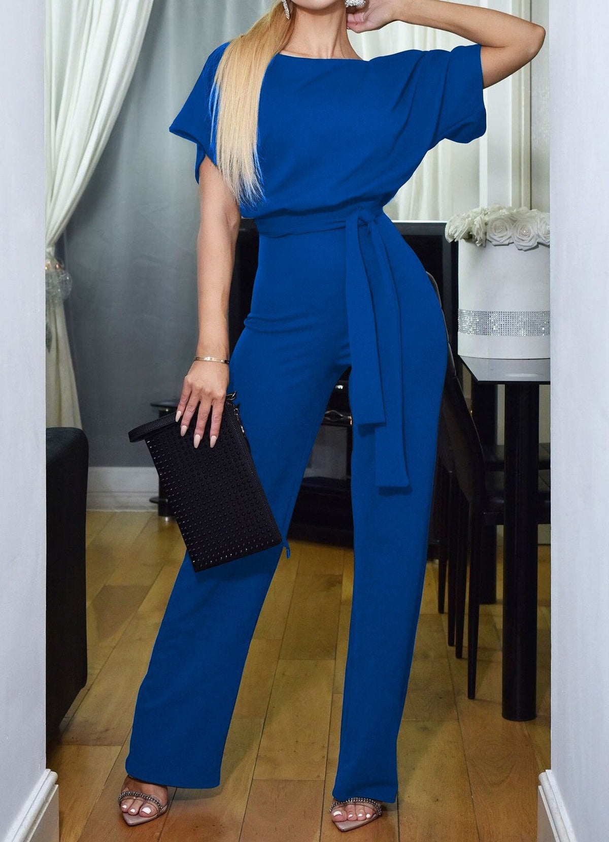 Dámská kombinéza s vázáním v pase, elegantní, vzdušný střih