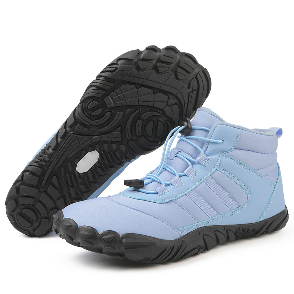 Zimowe buty sportowe za kostkę z sznurowaniem i grubą podeszwą