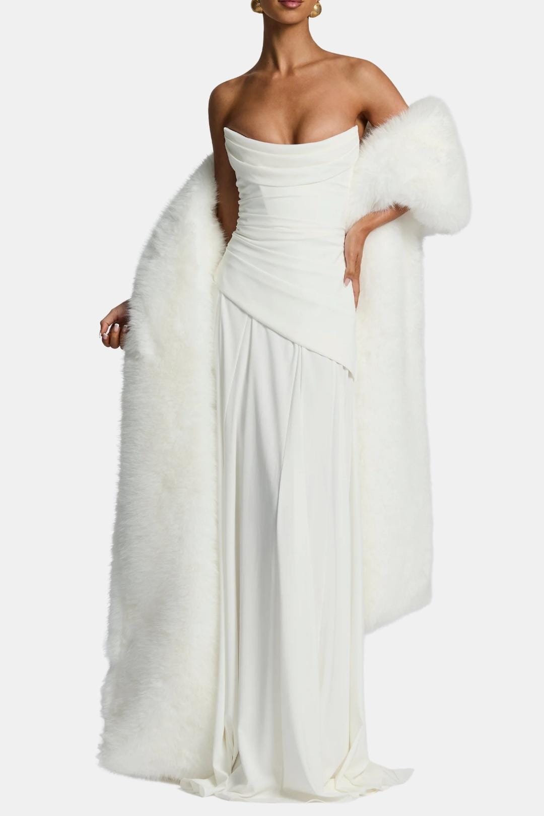 Dámská šála z umělé kožešiny maxi, dlouhá, elegantní provedení