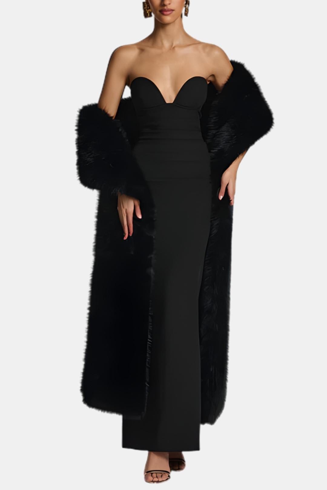Dámská šála z umělé kožešiny maxi, dlouhá, elegantní provedení
