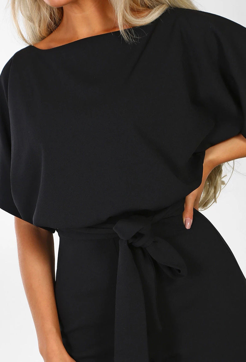 Dámská kombinéza s vázáním v pase, elegantní, vzdušný střih