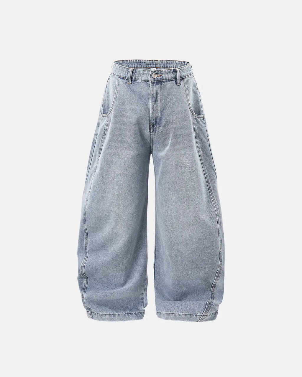 Női baggy farmer hordó alakú szabással, magas derékkal