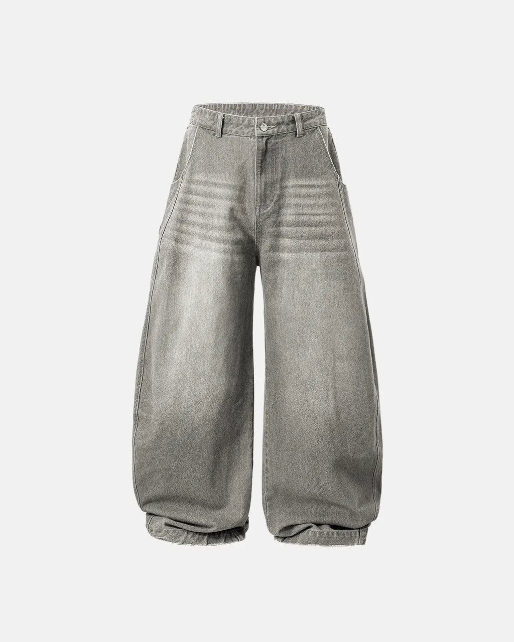 Női baggy farmer hordó alakú szabással, magas derékkal