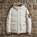 Men's Quilted Hooded Jacket With Pockets