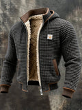 Men's Short Quilted Hooded Jacket With Plush Finish