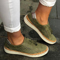 Women's Perforated Slip-On Sneakers With Decorative Tassel