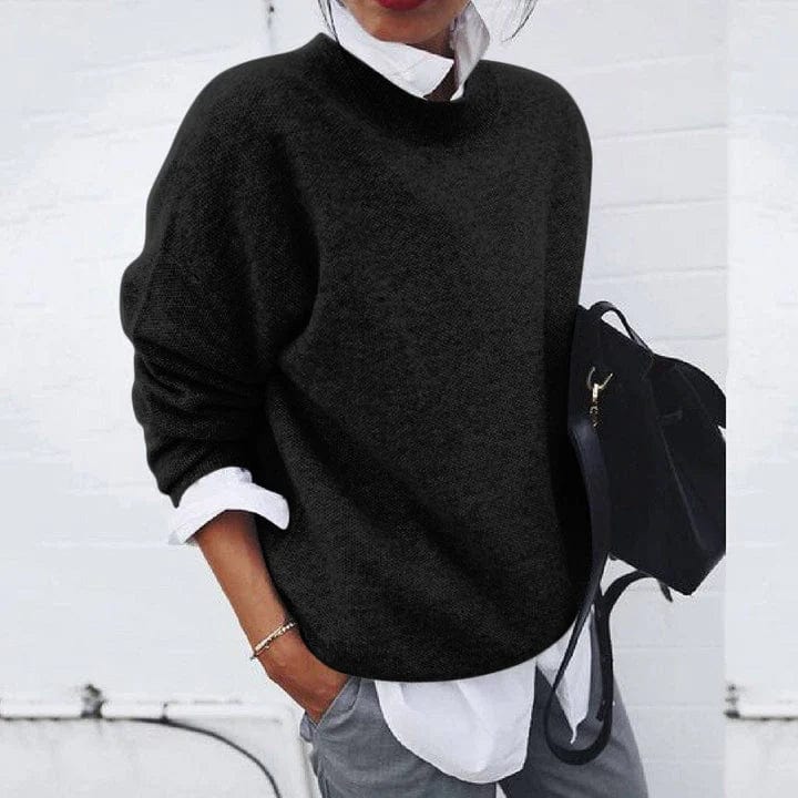 Women's Knit Mock Neck Sweater, Relaxed Fit