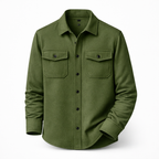 Férfi overshirt klasszikus gallérral, mellzsebekkel, hosszú ujjal