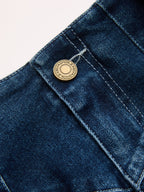 Women's Straight-Leg Jeans, Navy Blue, Mid Rise