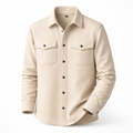 Férfi overshirt klasszikus gallérral, mellzsebekkel, hosszú ujjal