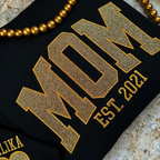 Női fekete melegítőfelső MOM felirattal