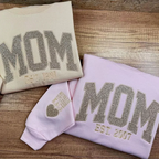 Női fekete melegítőfelső MOM felirattal