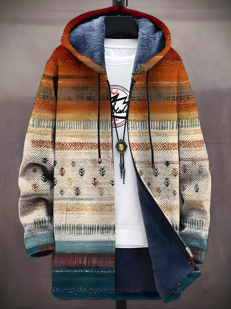 Wielobarwna bluza z kapturem i abstrakcyjnym wzorem