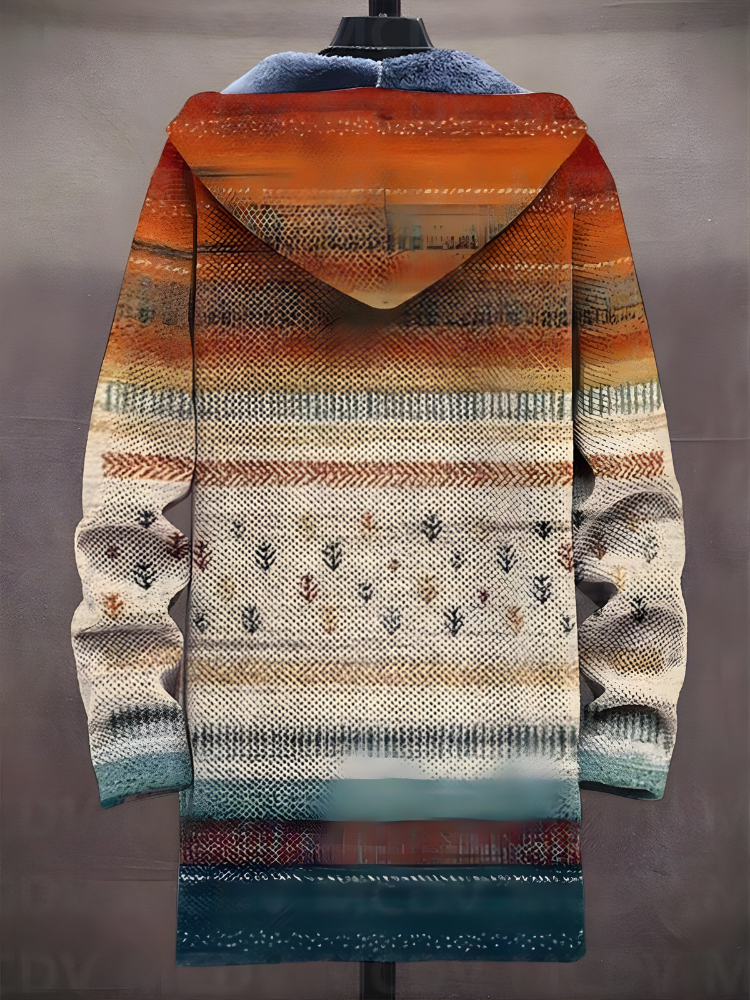 Wielobarwna bluza z kapturem i abstrakcyjnym wzorem