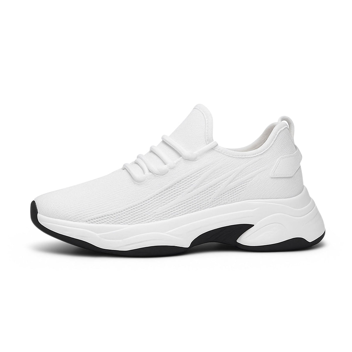 Sneakersy uniseks na profilowanej platformie ze sznurowaniem