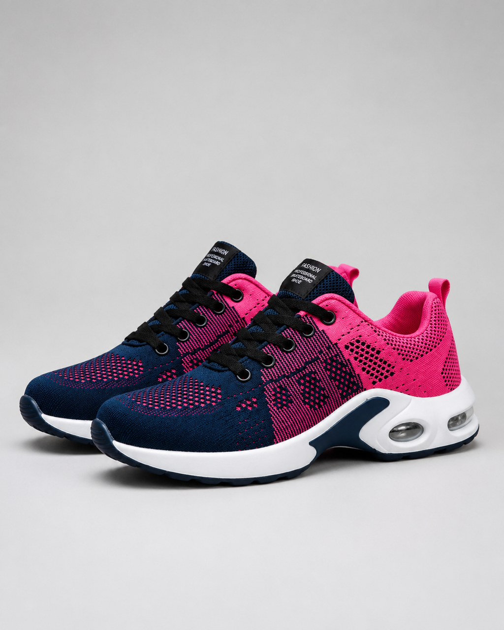 Damskie sneakersy sznurowane z ażurową cholewką i grubą podeszwą
