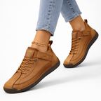 Damskie sneakersy na platformie ze sznurowaniem i zaokrąglonym noskiem