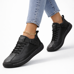 Damskie sneakersy na platformie ze sznurowaniem i zaokrąglonym noskiem