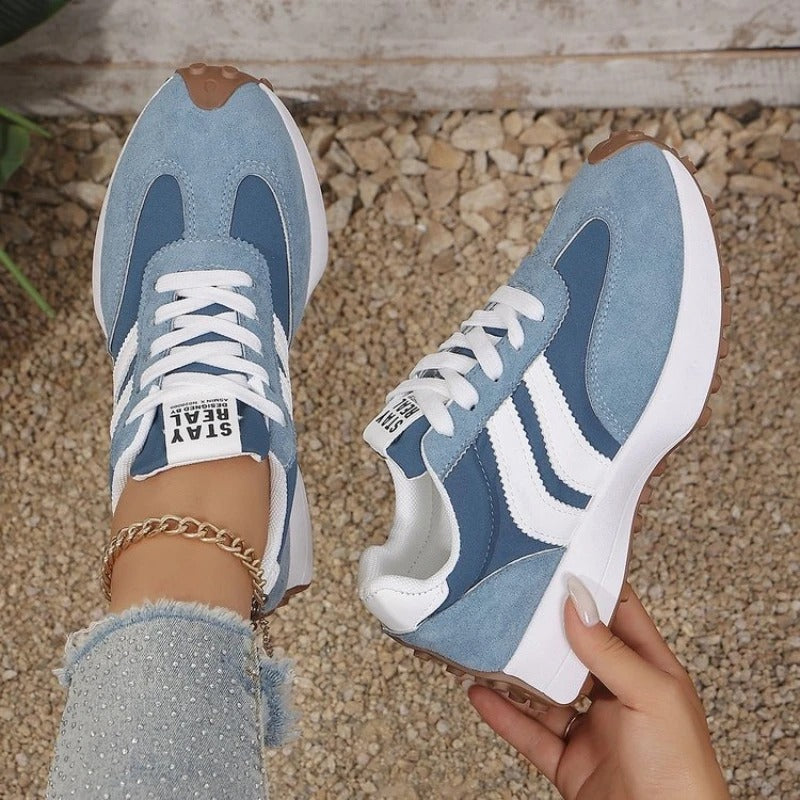 Damskie sneakersy retro na masywnej platformie