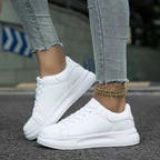 Damskie sneakersy sportowe sznurowane na grubej podeszwie