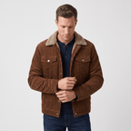 Men's Corduroy Jacket With Collar and Pockets