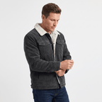 Men's Corduroy Jacket With Collar and Pockets