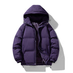 Pikowana kurtka męska z kapturem, długimi rękawami i kieszeniami