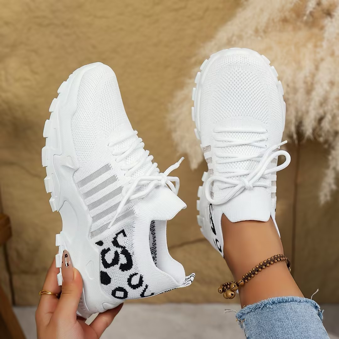 Wielokolorowe damskie sneakersy na masywnej platformie