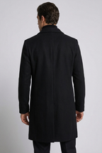 Férfi elegáns slim fit kabát, hosszú, hajtókás