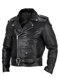 Men's Biker Jacket With Belt and Zippers