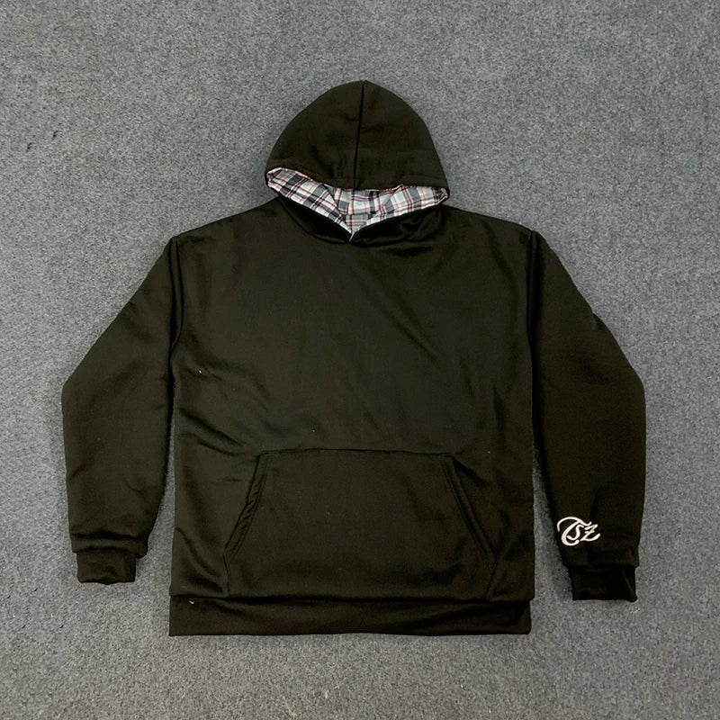 Uniszex kapucnis pulóver bő szabással és kenguruzsebbel