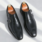Férfi monk strap mokaszin dupla csattal