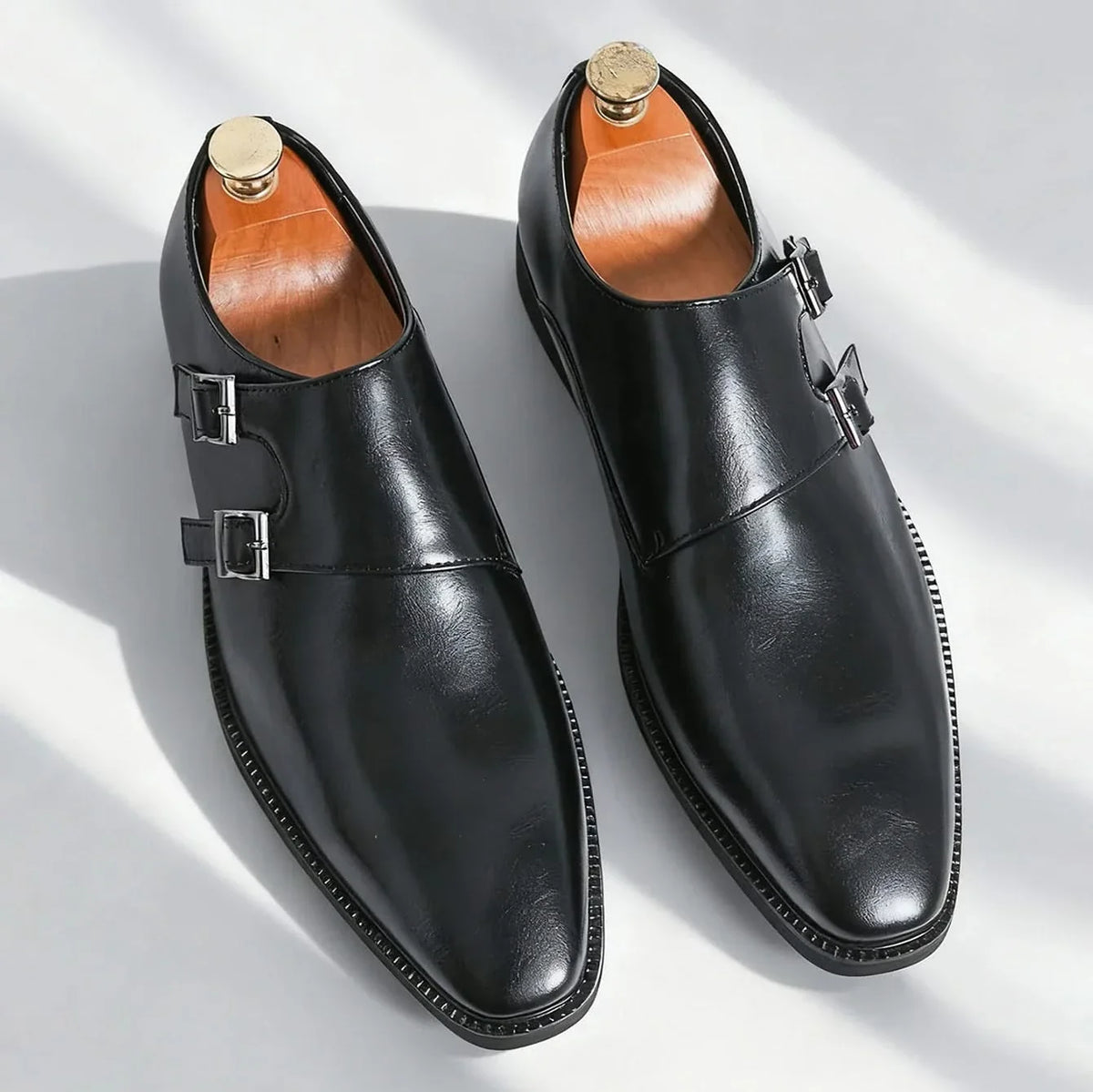 Férfi monk strap mokaszin dupla csattal