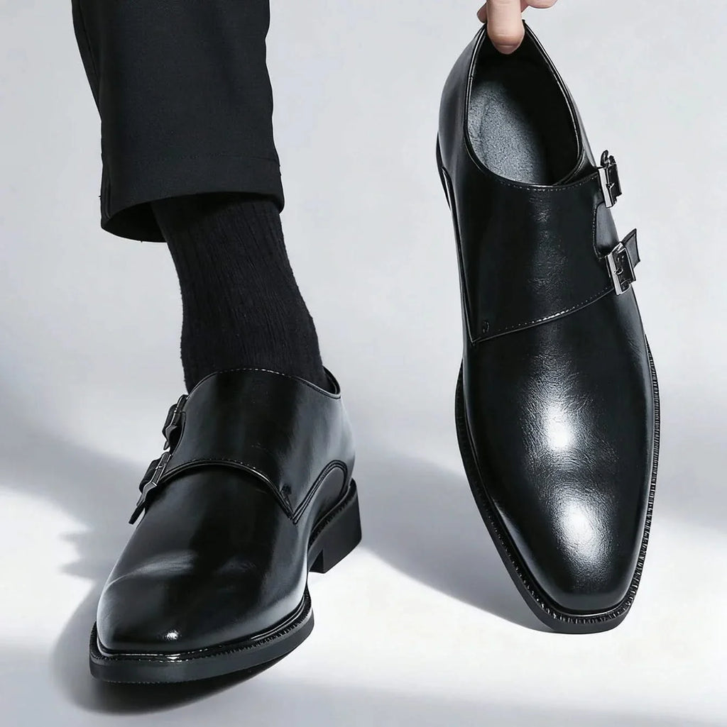 Férfi monk strap mokaszin dupla csattal