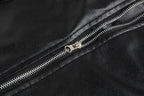 Men's Biker Jacket With Belt and Zippers