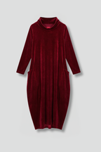 Női maxi ruha magas nyakkivágással és hosszú ujjal