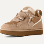 Damskie sneakersy zimowe na platformie z puszystym ociepleniem i sznurowaniem