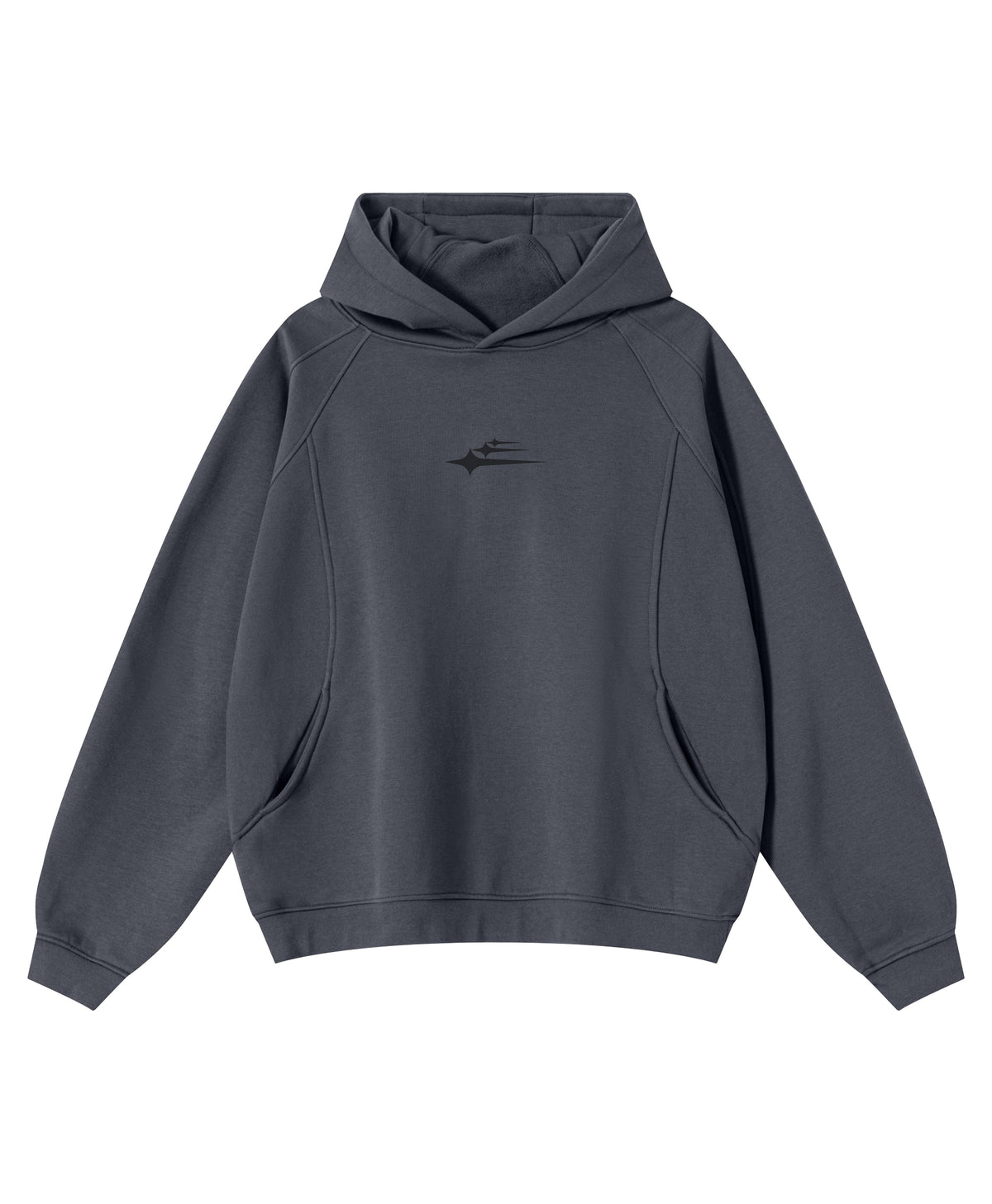 Bluza z kapturem, długimi rękawami, kieszenią kangurka i logo
