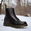 Unisex Work-Style Lace-Up Ankle Boots With Round Toe