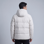 Men's Quilted Hooded Jacket With Pockets