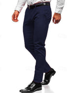 Férfi slim fit nadrág oldalzsebekkel, hosszú szárral
