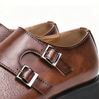 Férfi monk strap mokaszin dupla csattal