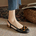 Női velúr slingback balerinacipő csattal