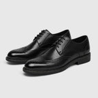 Męskie buty derby z perforowanymi detalami i sznurowaniem
