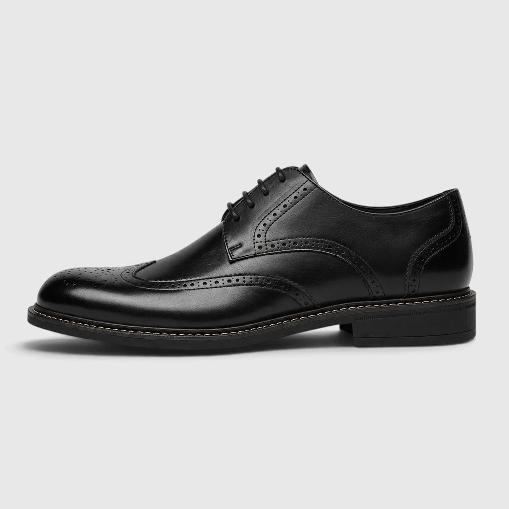 Męskie buty derby z perforowanymi detalami i sznurowaniem