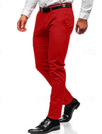 Férfi slim fit nadrág oldalzsebekkel, hosszú szárral